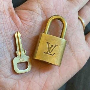 Vintage authentic Louis Vuitton Lock and key
